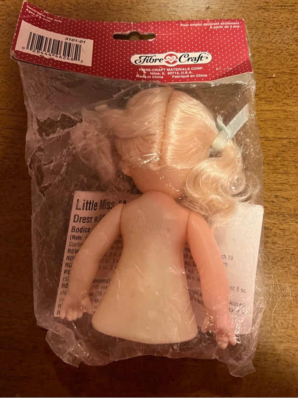 Fibre-Craft Air Freshener Doll - Blonde with Blue Eyes Vintage - Picture 2 of 4